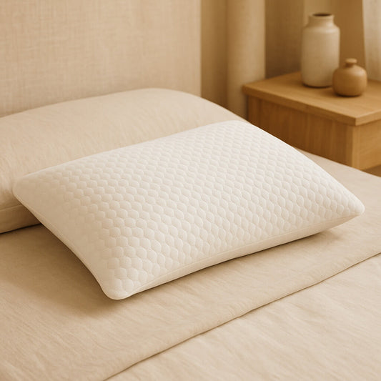 Viscoelastic pillow Medium firmness +12 cm, for sleeping on your side or back