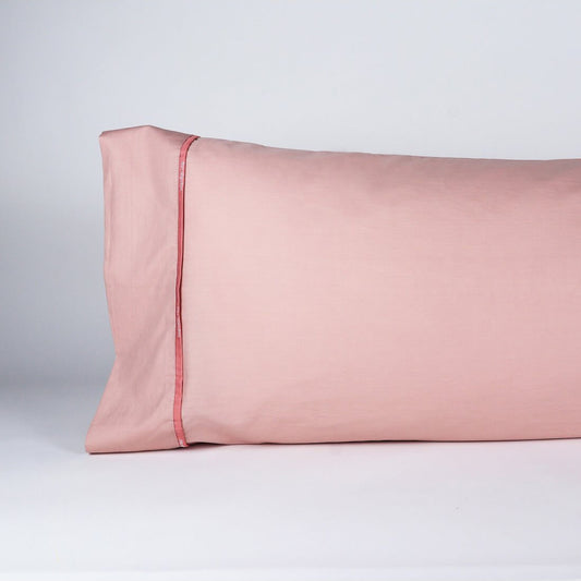 Duvet cover 100% cotton percale, 180 threads. Pale pink color.