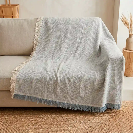 Summer Bedspread & Sofa Throw - Turquoise Blue