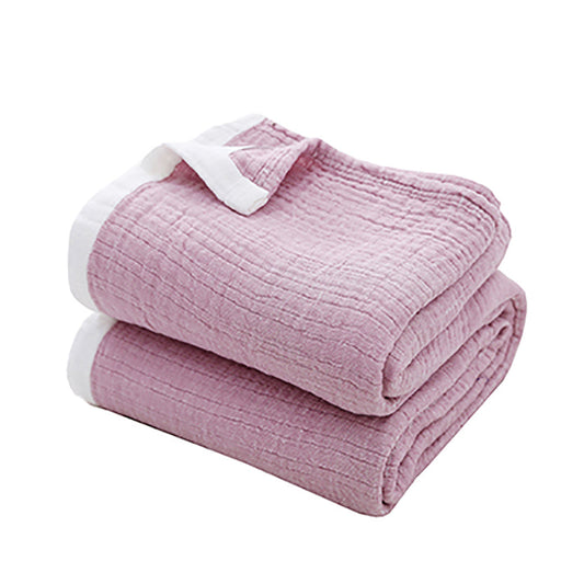 Colcha algodón color malva. - Oma Home