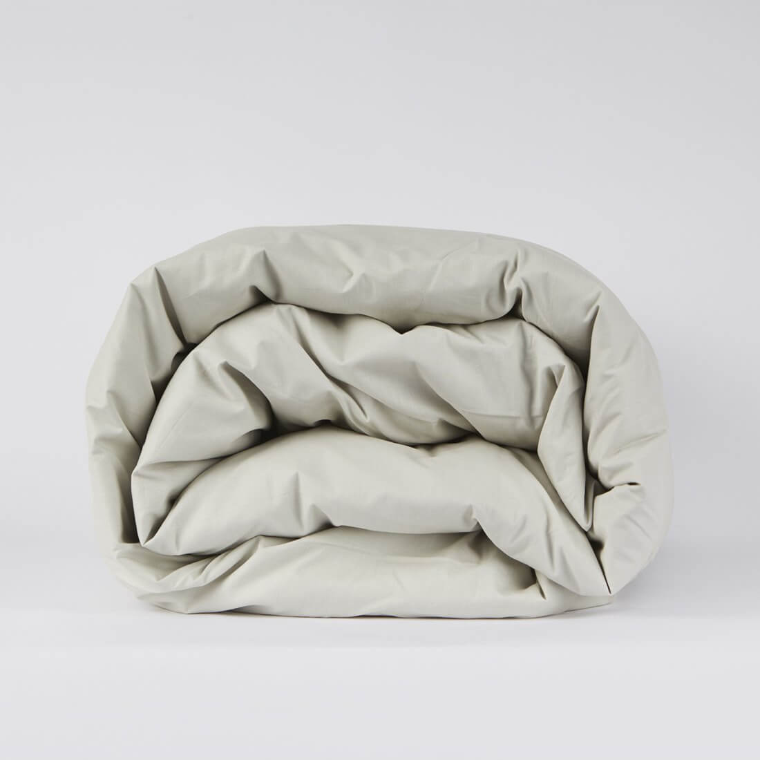 Duvet cover 100% cotton percale, 180 threads. Light gray color.