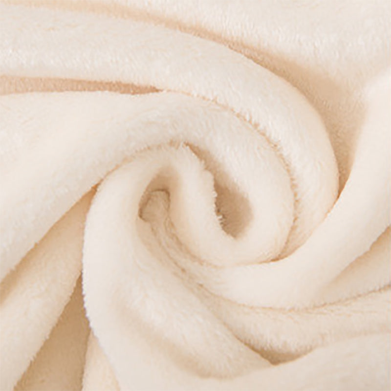Soft fleece blanket. Cream.