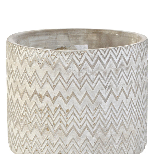 Macetero cemento con forma de Zigzag - Oma Home