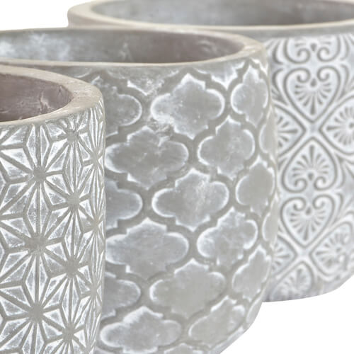 Elegant and Durable Cement Planter with a geometric shape. Ideal for Exteriors and Interiors.